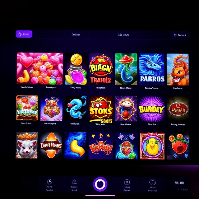 Grid of online slot categories including cluster pays and jackpot slots for high RTP play